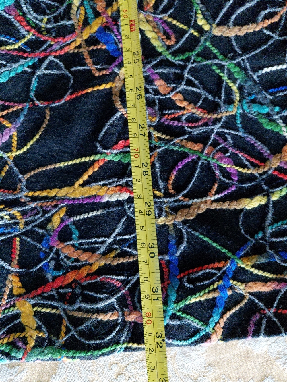 Ethyl Multicolor Embroidered Blazer Jacket Size M Statement Coat Artsy Chic - Picture 8 of 9